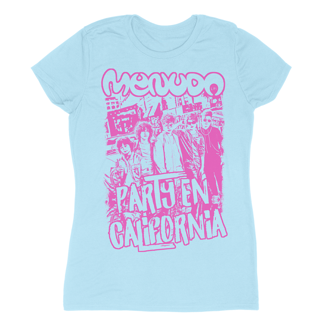 "Party En California" Junior T-Shirt in Blue
